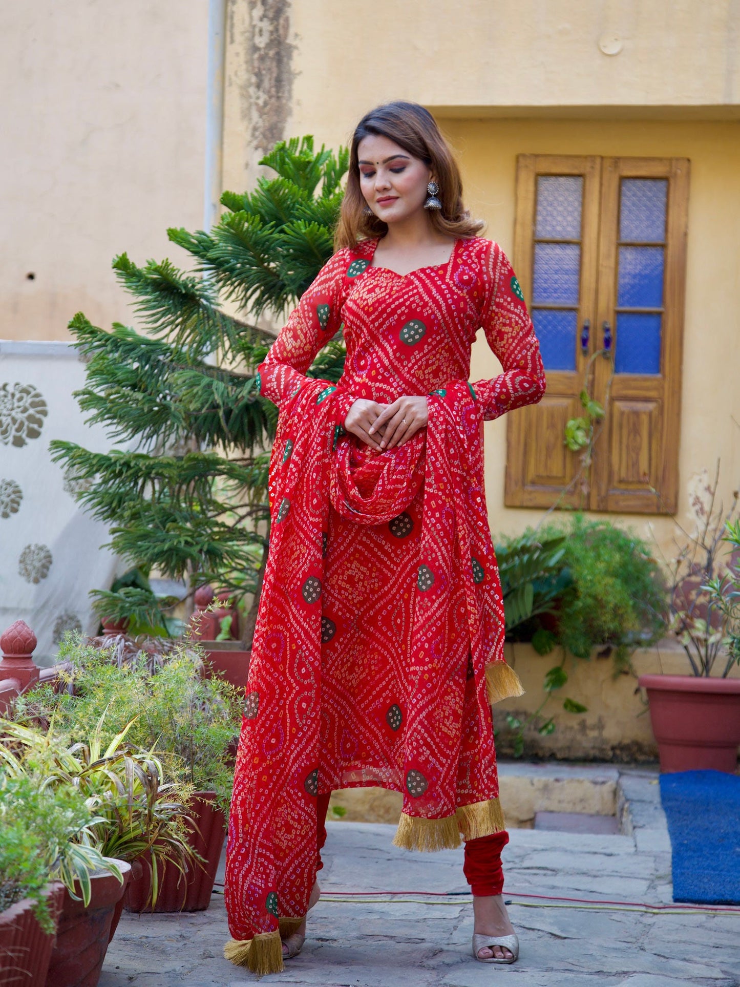 ONEWE INDIA Raas Bandhani Set (Set of 3)