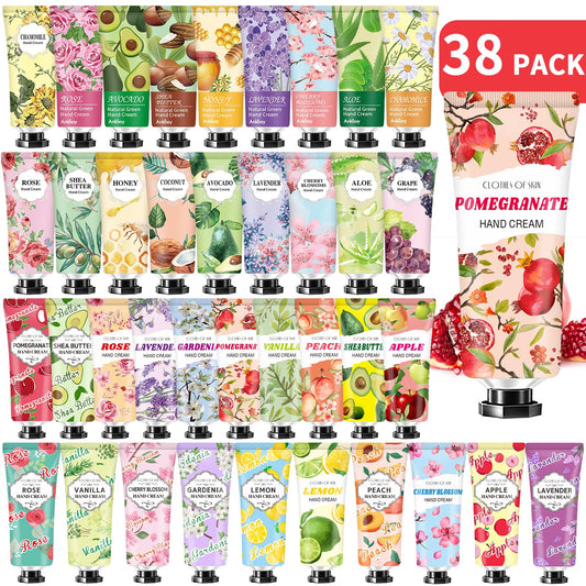 38 Pack Bulk Hand Cream Gifts for Women Girls,Mothers Day Gifts Teacher Appreciation Gifts,Mini Lotion Nurse Gifts for Coworkers,Natural Plant Moisturizing Travel Size Hand Cream For Dry Cracked Hands