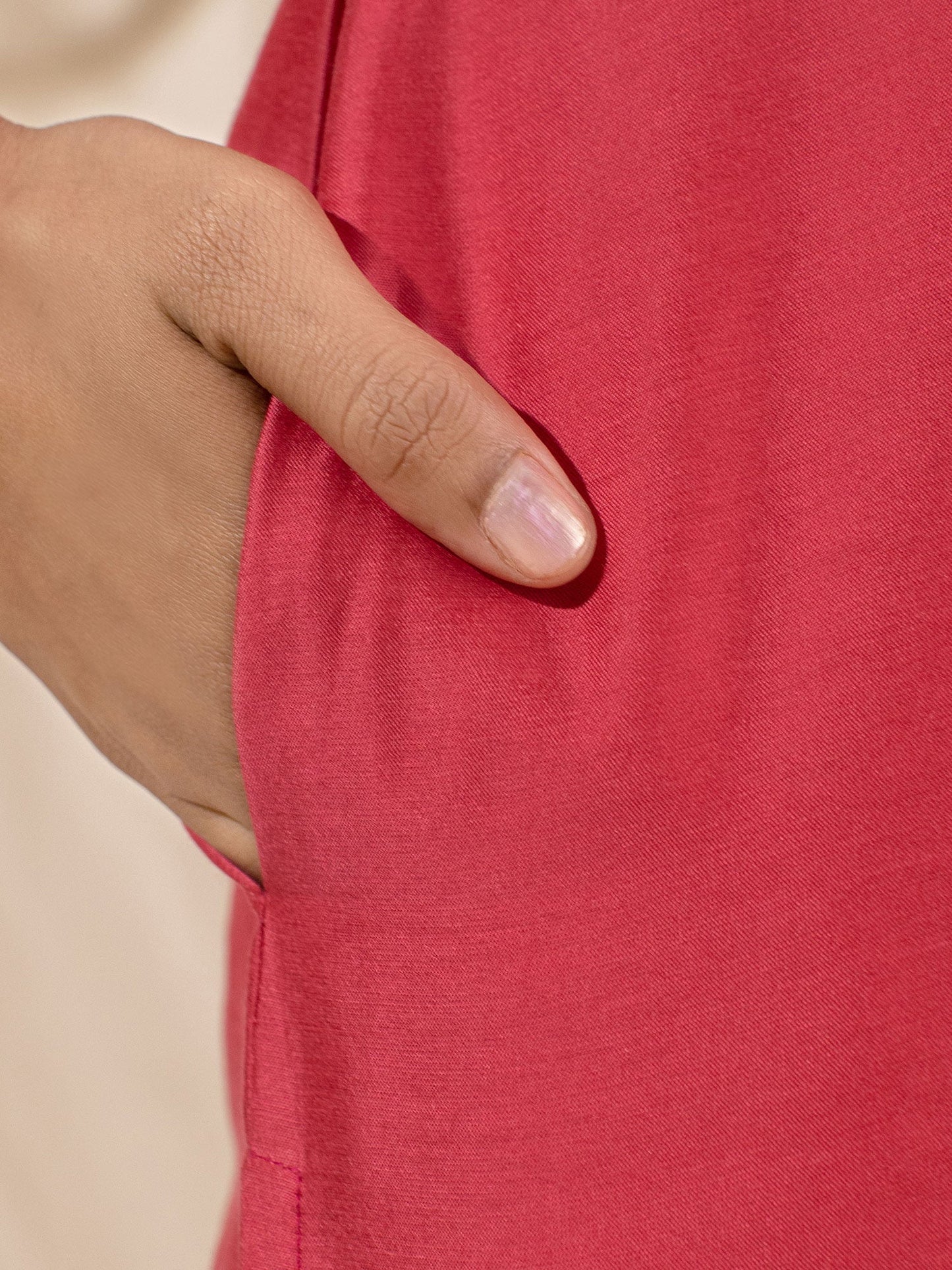 Likha Fuschia Solid Kurta LIKKUR72
