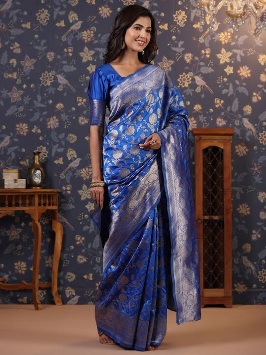 House of Pataudi Woven Design Banarasi Pure Silk Saree