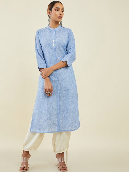 Soch Women Straight Linen Kurta