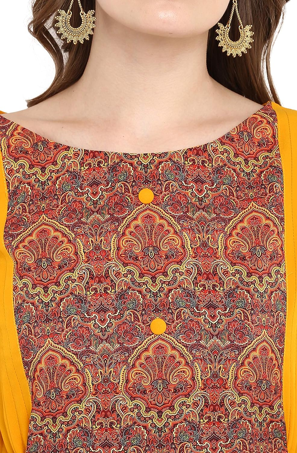 Janasya Women's A-line Poly Crepe Kurta