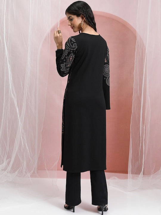 Vishudh Ethnic Motifs Printed Flared Sleeves Kurta