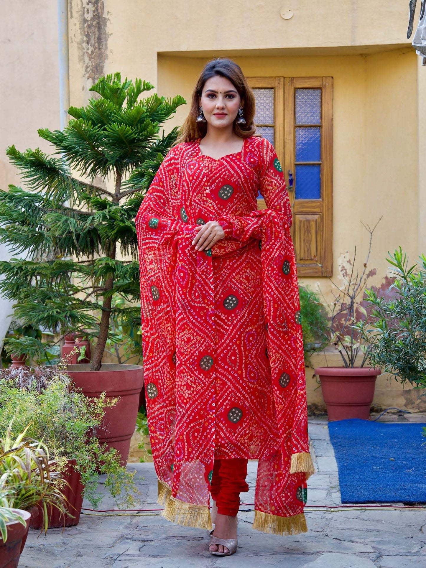 ONEWE INDIA Raas Bandhani Set (Set of 3)