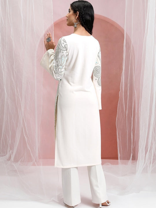 Vishudh Ethnic Motifs Printed Straight Kurta