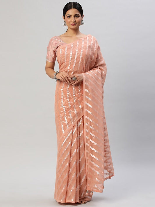 Kasee Geometric Woven Design Saree