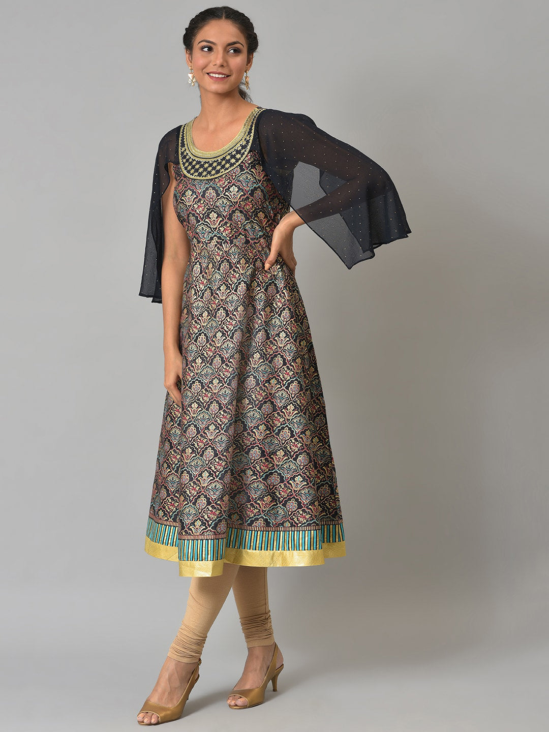 Aurelia Festive Floral Print Kurta