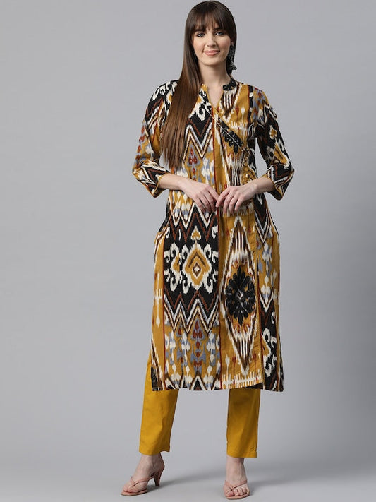 Readiprint Fashions Women Ethnic Motifs Printed Regular Pure Cotton Kurta with Trousers