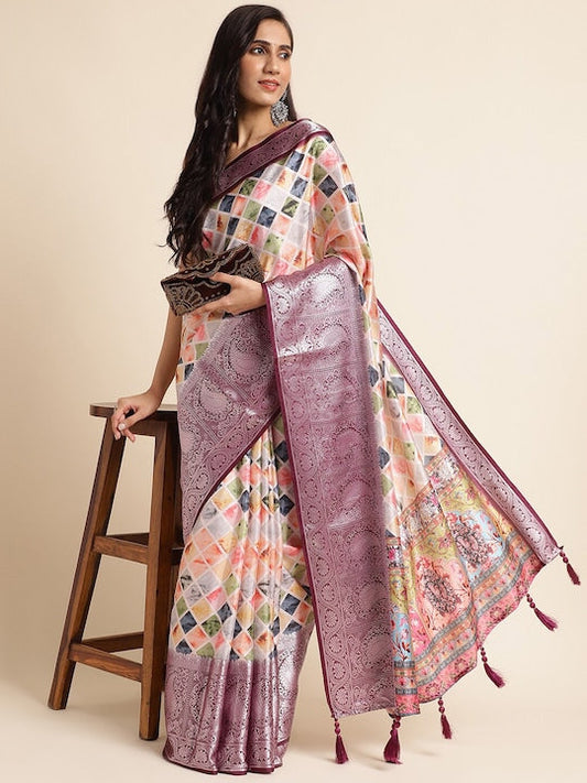 Fabmora Zari Pure Georgette Saree