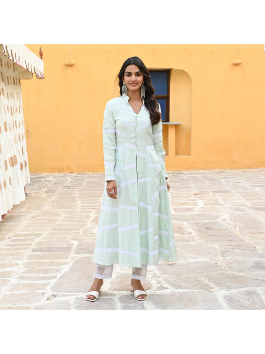 Urbanstree Moksha Green Kurta (Set of 2)