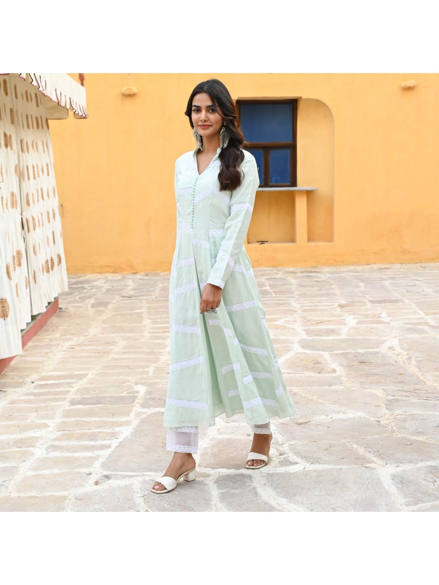 Urbanstree Moksha Green Kurta (Set of 2)