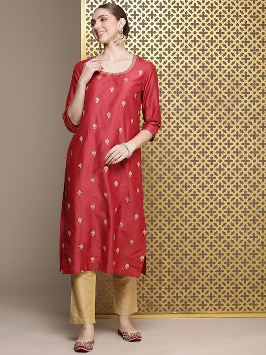 House of Pataudi Embellished Sequined Jashn Kurta