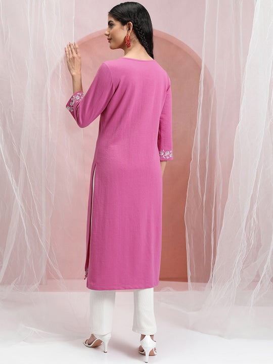 Vishudh Floral Embroidered Kurta