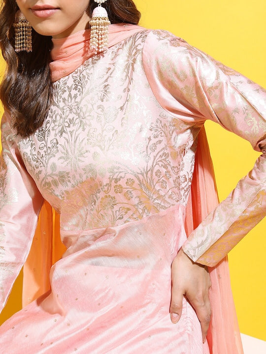 Vishudh Women Ethnic Motifs Polyester Kurta Set