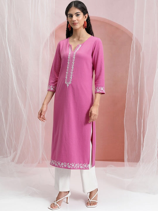 Vishudh Floral Embroidered Kurta