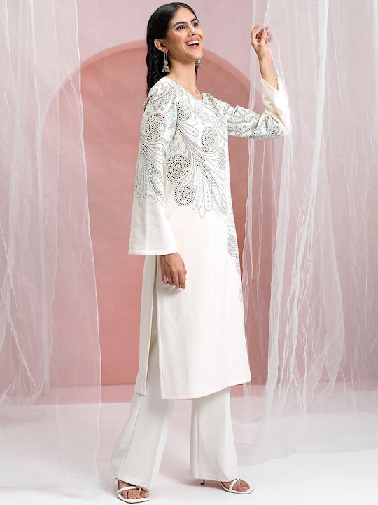Vishudh Ethnic Motifs Printed Straight Kurta