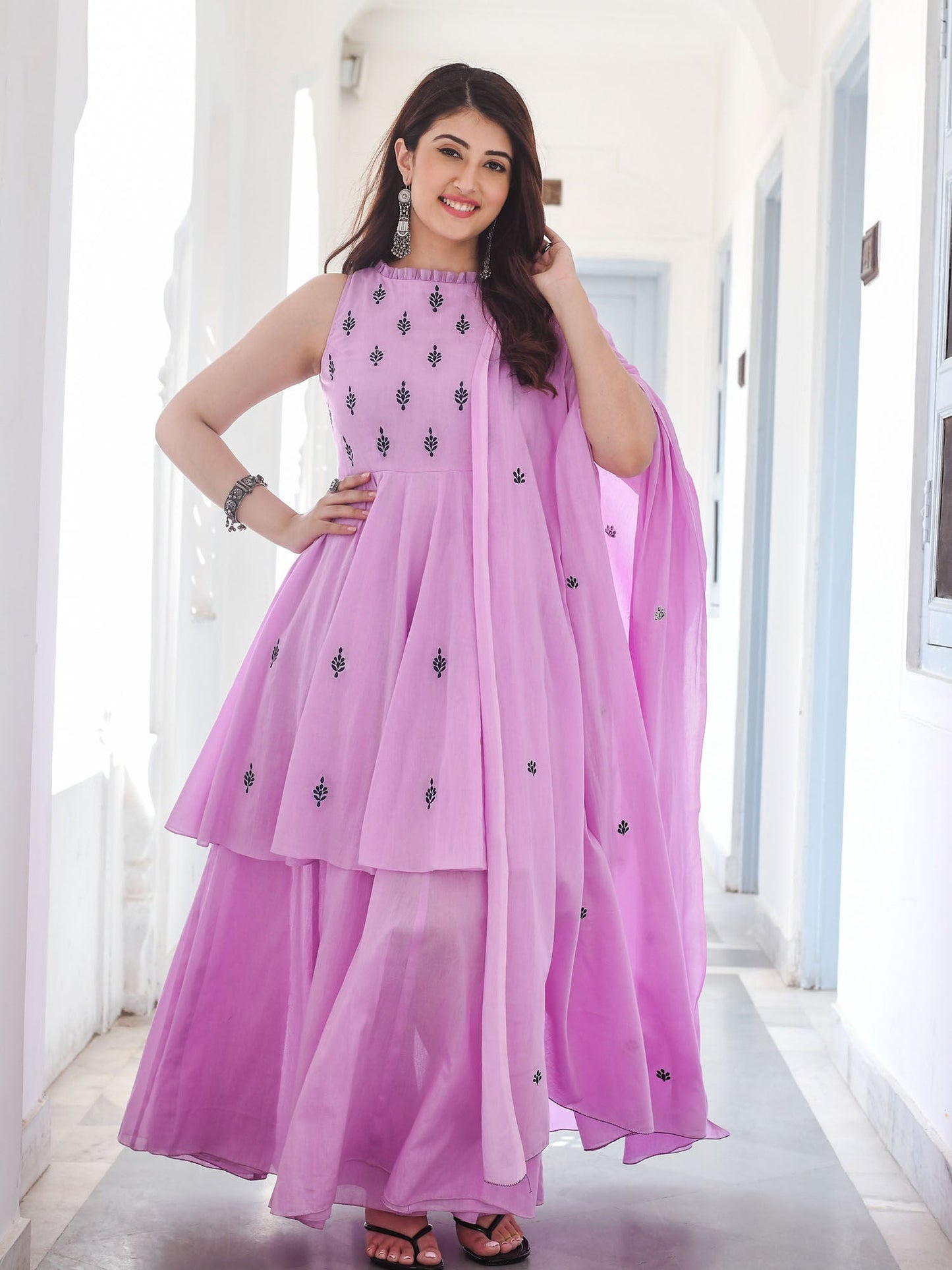 Urbanstree Anchal Dress With Duptta (Set of 3)