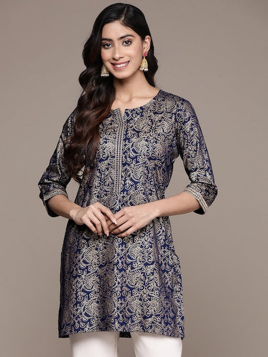 Anubhutee Floral Printed Sequinned Kurti