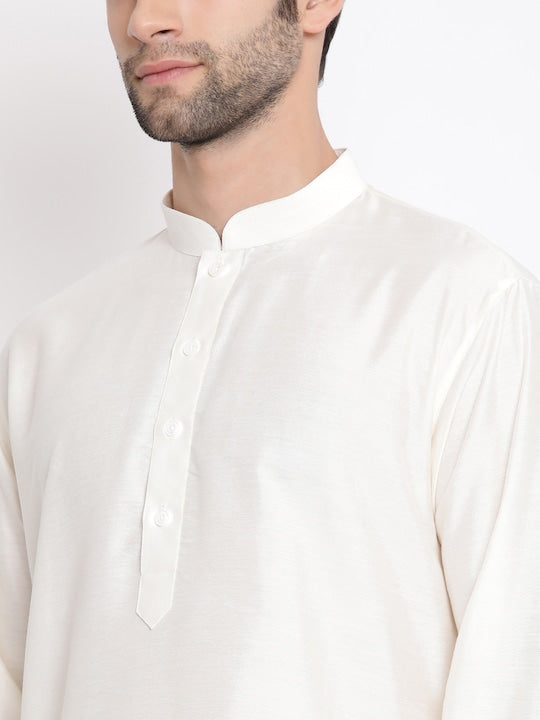 Vastramay Men Off White Kurta with Pyjamas