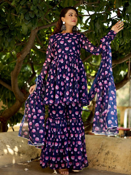 ONEWE INDIA Advika Sharara (Set of 3)