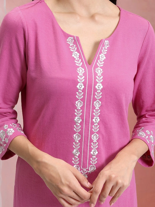 Vishudh Floral Embroidered Kurta