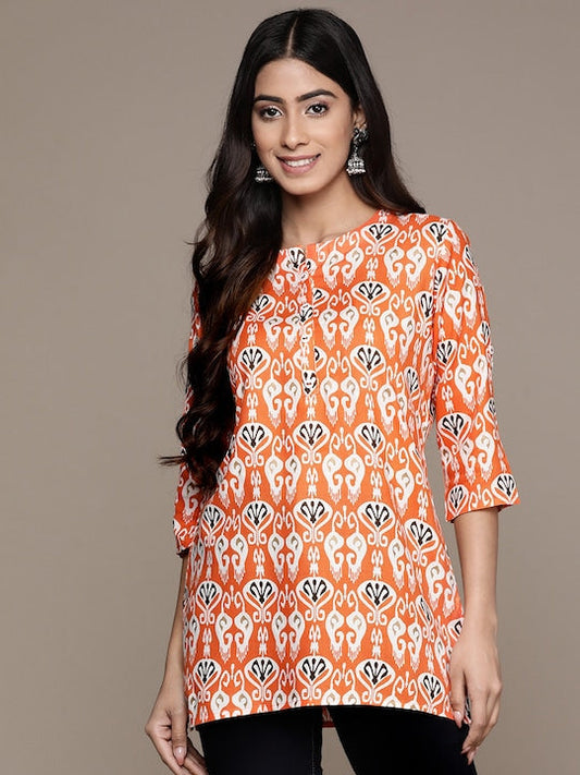 Anubhutee Ethnic Motifs Printed Straight Kurti