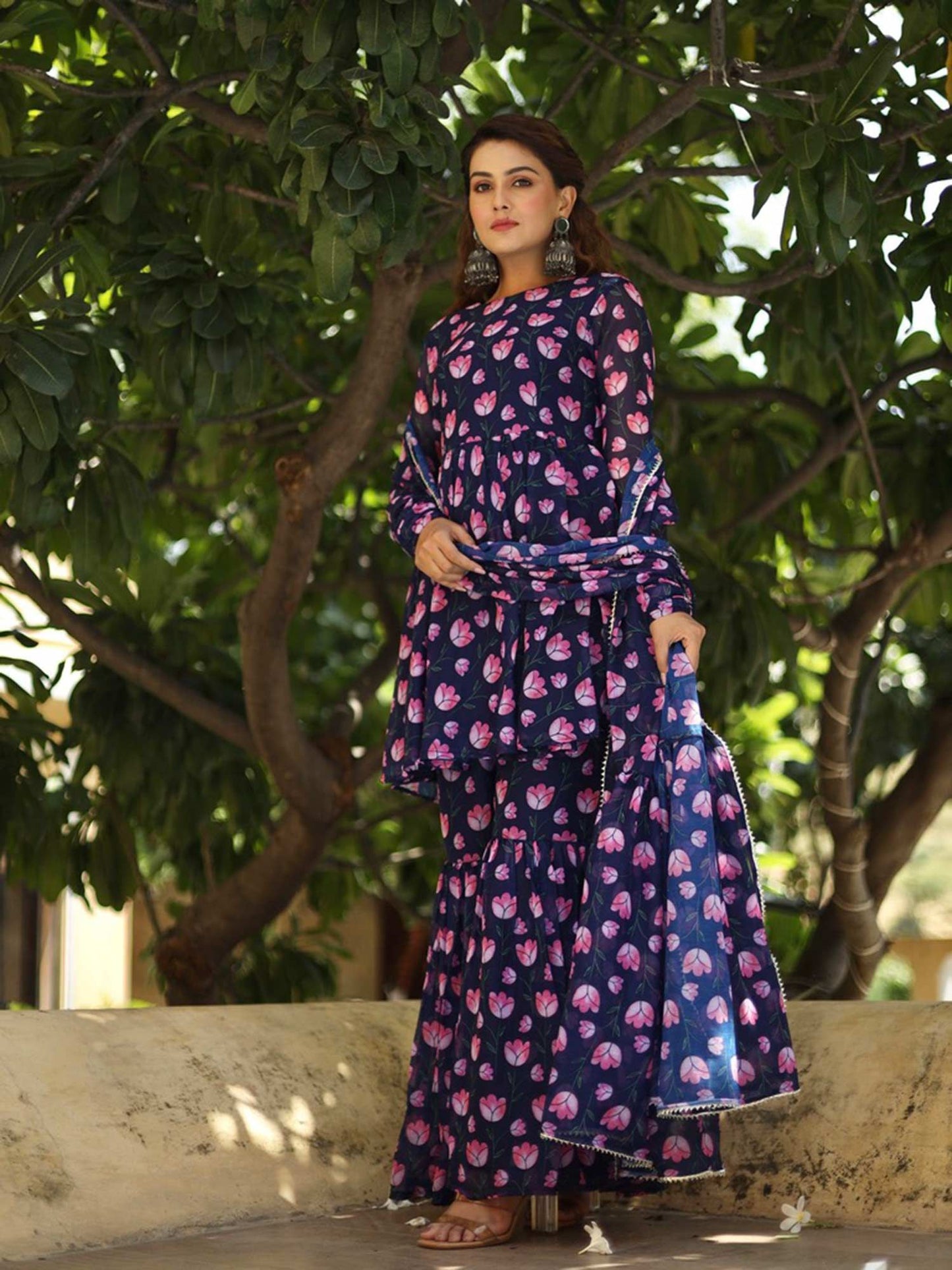 ONEWE INDIA Advika Sharara (Set of 3)