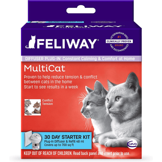 Feliway MultiCat 30 Day Starter Kit Calming Diffuser for Cats