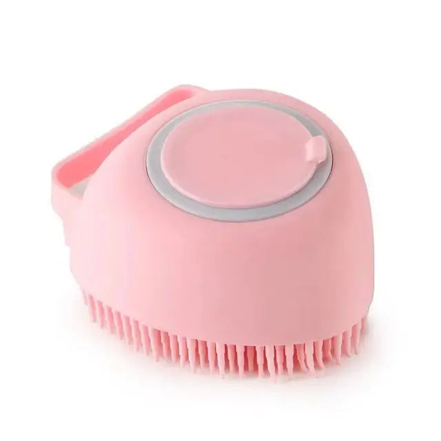 Bath Massage Gloves for Large Dogs and Cats Heart-shaped Pink As the pictures